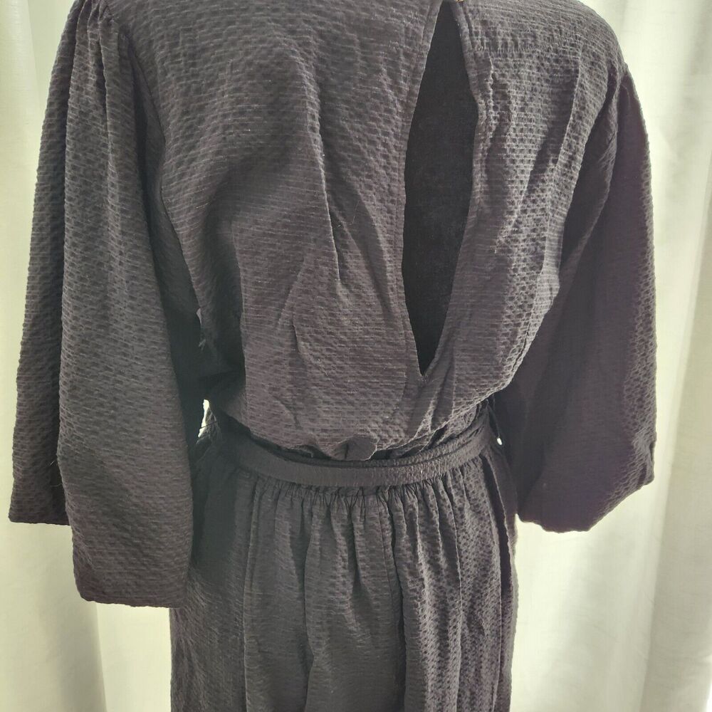 Black Women's Tie-Waist Jumpsuit - Picture 11 of 13